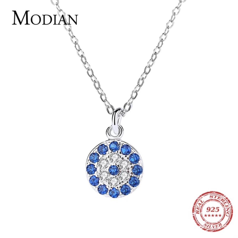 Sterling Silver evil eye necklace